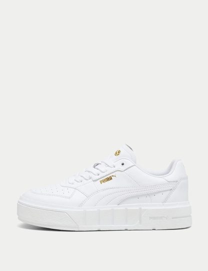 Puma Women's Cali Court Leather Trainers - 7 - White, White,Ivory