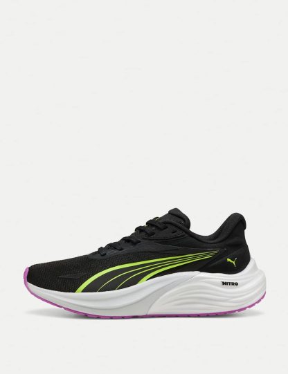 Puma Women's Electrify Nitro 4 Running Trainers - 5.5 - Black/Black, Black/Black,Black Mix