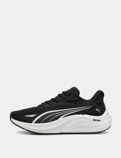Puma Women's Electrify Nitro 4 Running Trainers - 6 - Black Mix, Black/Black,Black Mix
