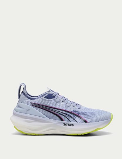 Puma Women's Foreverrun Nitro 2 Trainers - 3.5 - Light Blue Mix, Light Blue Mix,Pink Magenta