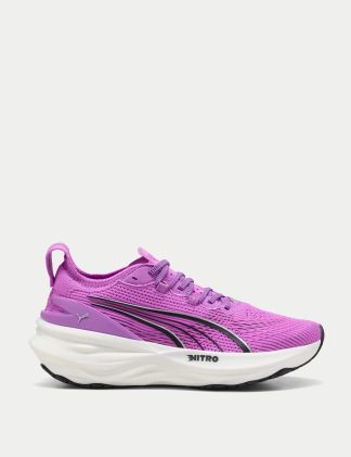 Puma Women's Foreverrun Nitro 2 Trainers - 8 - Pink Magenta, Light Blue Mix,Pink Magenta