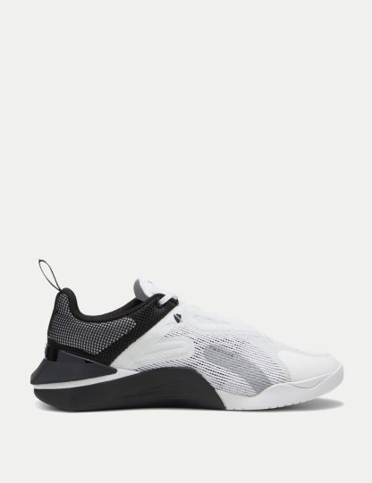 Puma Women's Fuse 3.0 Trainers - 4 - White/Black, White/Black,Light Blue Mix,Ivory Mix