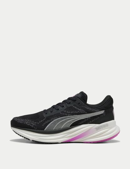 Puma Women's Magnify NITRO 2 Trainers - 6.5 - Black/Black, Duck Egg,Black,Light Blue Mix,Black/Black