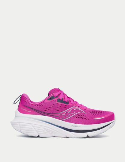Saucony Women's Guide 18 Sports Trainers - 3.5 - Dark Pink, Dark Pink,Black,Soft Pink