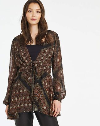 Scarf Print Woven Kimono Scarf Print - Capsule - Size: 12