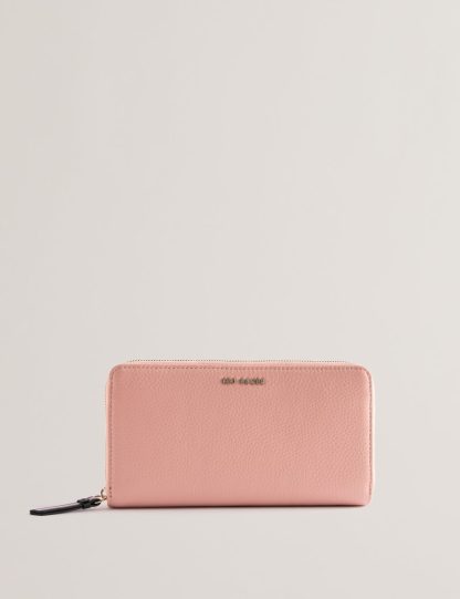 Ted Baker Women's Leather Zip Around Purse - Pink, Pink