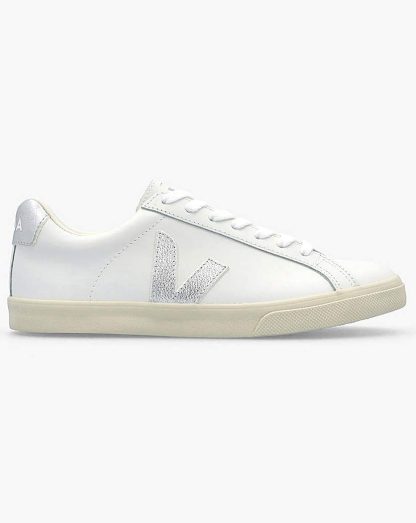 Veja Esplar Logo White Black Trainers White Silver - Veja - Size: 39
