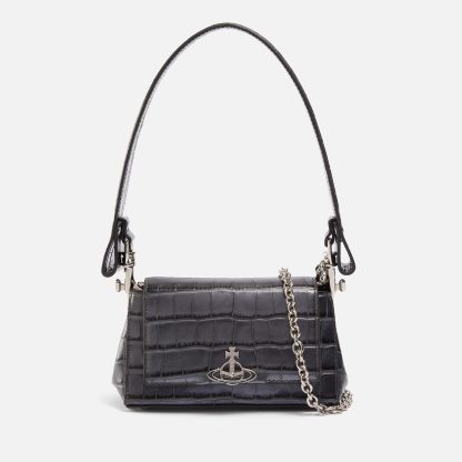 Vivienne Westwood Hazel Leather Croc-Effect Handbag