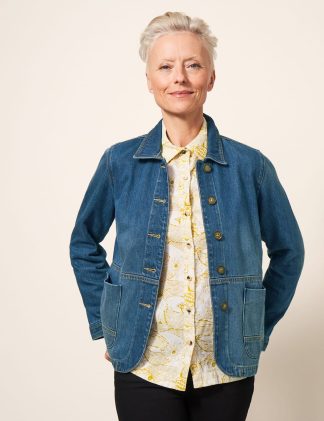White Stuff Women's Denim Jacket - 6 - Blue, Blue,Med Blue Denim