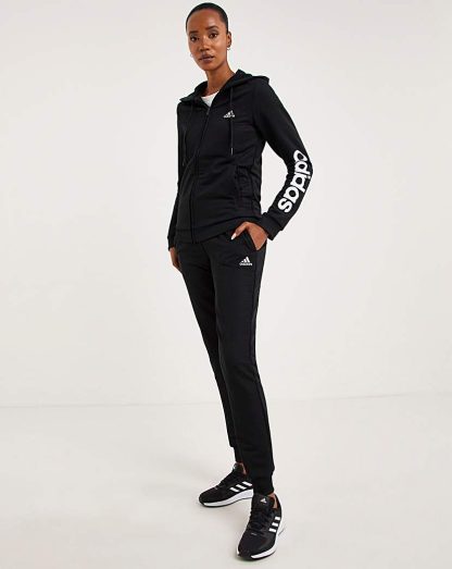 adidas Big Logo linear Tracksuit Black/White - adidas - Size: 1XL22/24
