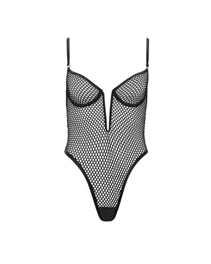 Bluebella Mina Fishnet Bodysuit Black - 30A