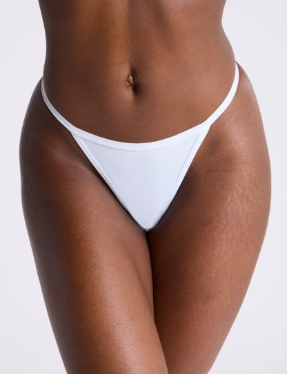 Boux Avenue female Lucie Microfibre Thong - 10 - White, Natural,White,Black,Blush
