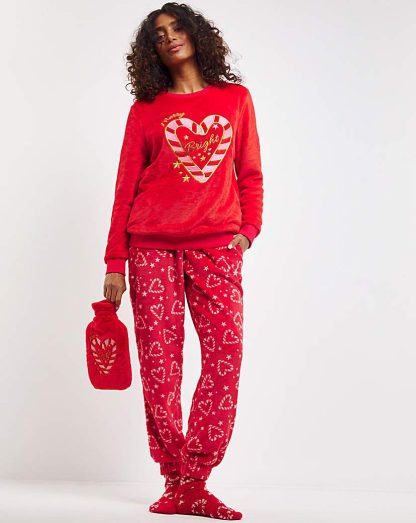 Christmas Lounge Set RED - Pretty Secrets - Size: 16/18