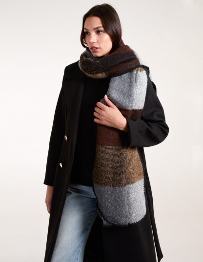 Colour Block Scarf - ONE / BLACK PATTERN