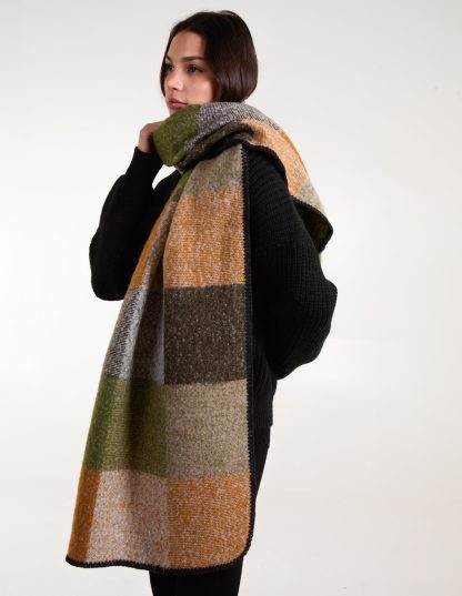 Colour Block Scarf - ONE / GREEN PATTERN