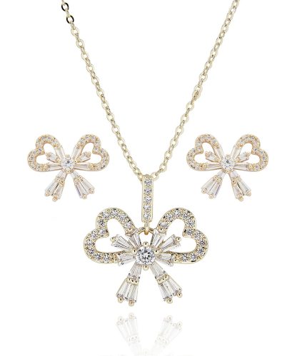 Damart Bow necklace & Earring Set