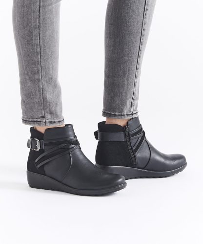 Damart Cushion-walk Cross Over Strap Boots