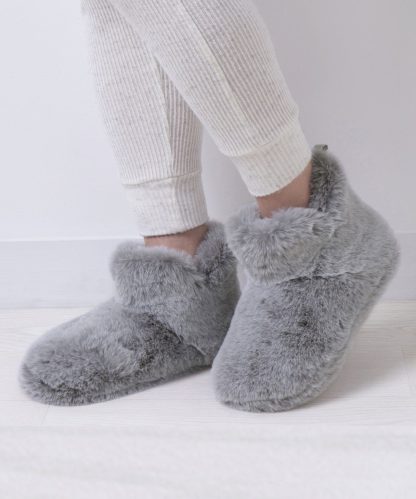 Damart Totes Ladies Faux Fur Boot Slippers