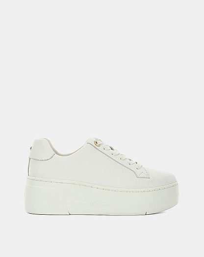 Dune Episode 2 Platform Leather Trainers White - Dune - Size: 39