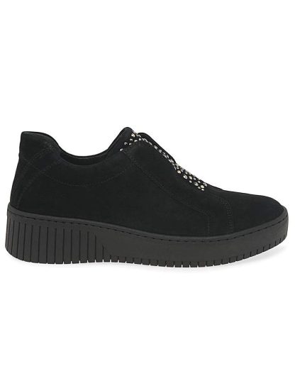 Gabor Wonderland Womens Trainers Black Suede - Gabor - Size: 3 1/2