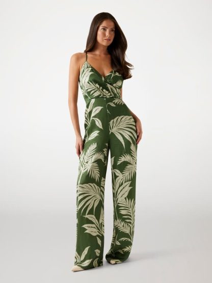 Guess Satin Halter-Neck Jumpsuit