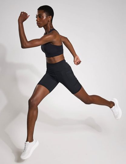 Lilybod female Lottie High Waisted Gym Shorts - Black, Navy,Black