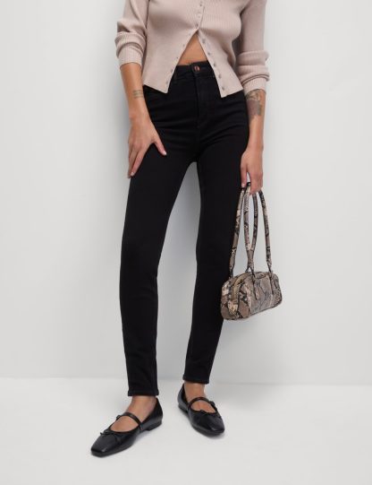 M&S Collection female Magic Shaping High Waisted Skinny Jeans - 18SHT - Black, Medium Indigo,Indigo Mix,Black