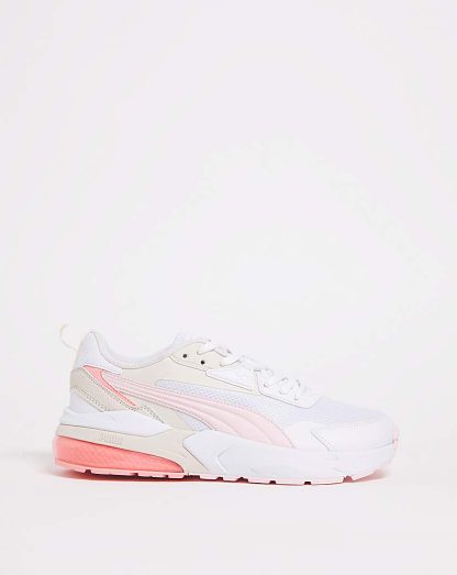 PUMA Vis2K Trainer White/Pink - Puma - Size: 4
