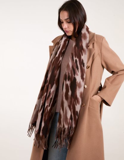 Printed Scarf - ONE / BROWN PATTERN