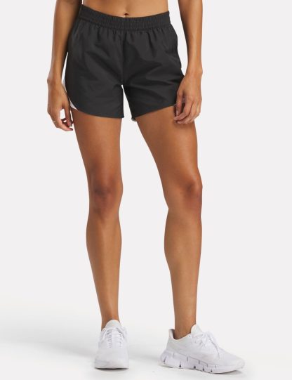 Reebok Women's ID Train Woven Relaxed Gym Shorts - Black, Aqua,Black