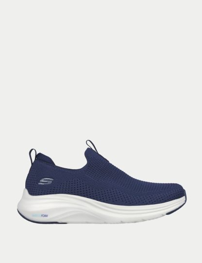 Skechers Women's Vapor Foam True Classic Slip On Trainers - 6 - Navy, Navy,Black/Black