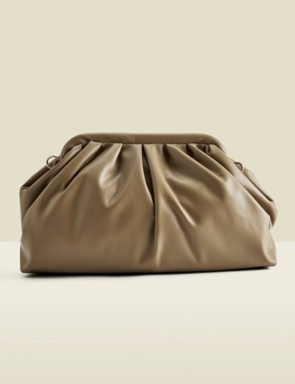 Sosandar female Clutch Bag - Camel, Camel