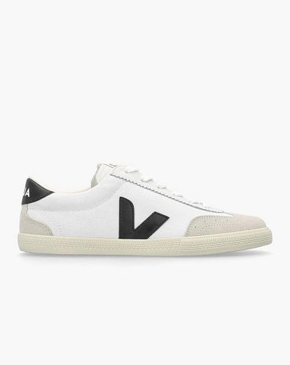Veja Volley White Black Canvas Trainers White/Black - Veja - Size: 36