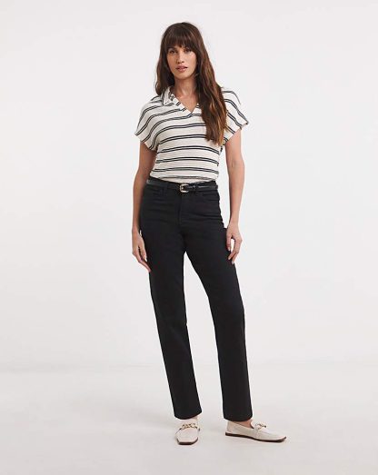 24/7 Boyfriend Jean Black - JD Williams - Size: 12R