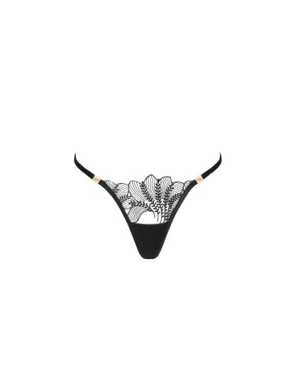 Bluebella Sadiya Embroidered Sheer Thong Black - 6
