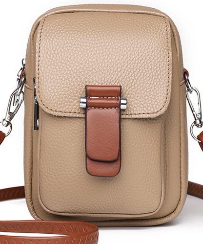 Damart Envy Leather Twin Zip Crossbody Bag