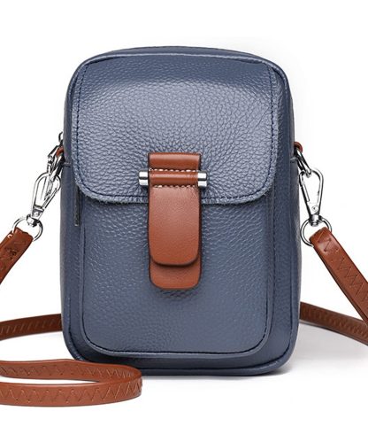 Damart Envy Leather Twin Zip Crossbody Bag