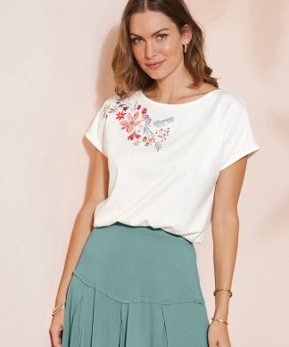 Damart Placement Print Top