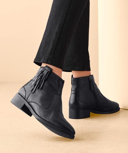 Damart Tassel Trim Ankle Boots