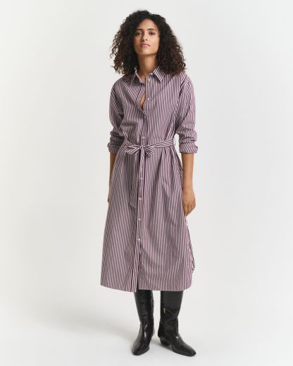 GANT Women Belted Classic Poplin Shirt Dress (40)