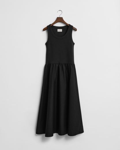 GANT Women Jersey Woven Midi Dress (L)