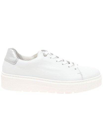 Gabor Fairway Women's Trainers White/Silver - Gabor - Size: 2 1/2