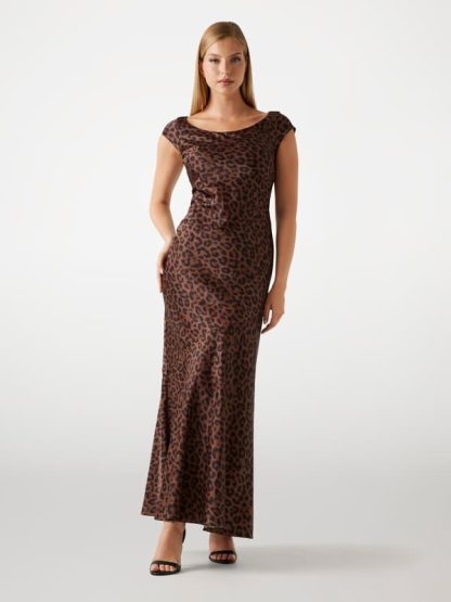 Guess Long Satin Bodycon Dress