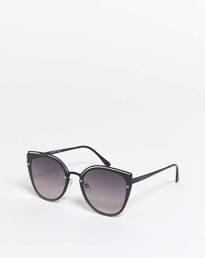 UV Protection Black Rosie Sunglasses Black - Simply Be - Size: ONE SIZE