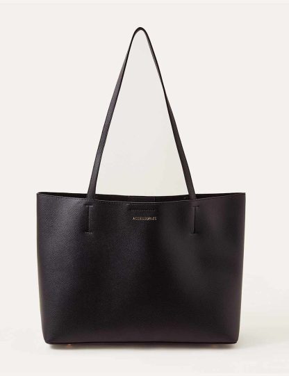 Accessorize Women's Structured Tote Bag - Black, Black
