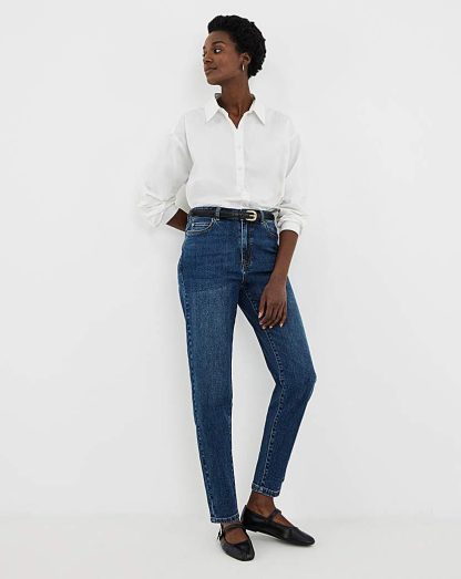 Authentic Mom Jean MID Blue - JD Williams - Size: 10