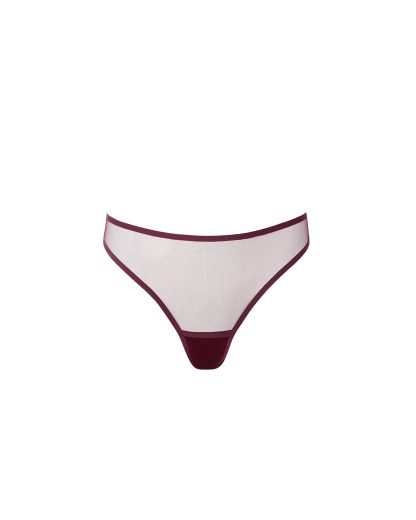 Bluebella Naomi Mesh High-Waist Thong Cherry - 6