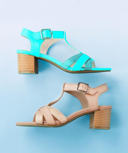 Damart Heeled Leather Sandal