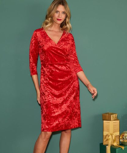 Damart Velvet Wrap Dress