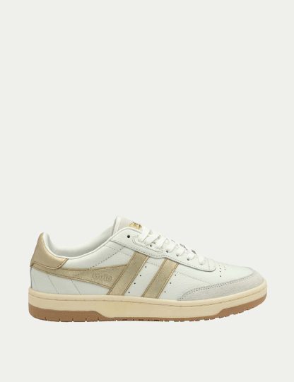Gola Women's Falcon Mirror Leather Trainers - 6 - White Mix, White Mix
